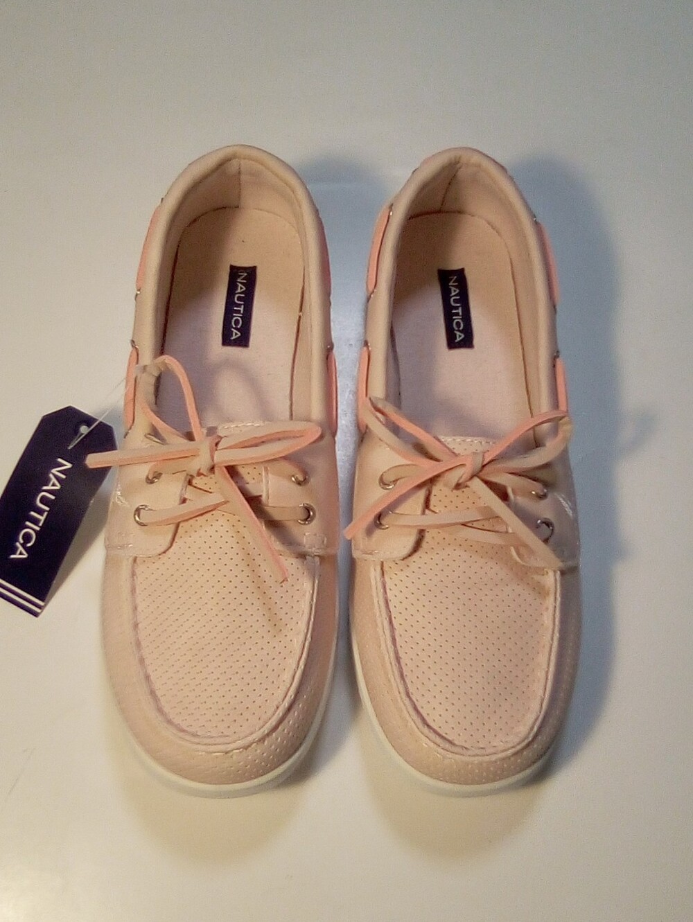 Nautica Women's Datepalm Slip-On Casual Boat Shoes Blush Color Size 7 No Box NWT